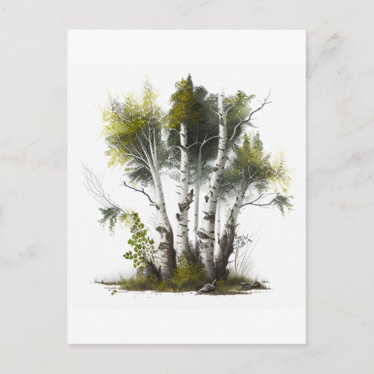 Birch Trees, the Birches Northern Ireland Briefkaart (Voorkant)