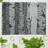 Birch Trees Theedoek (Gevouwen)