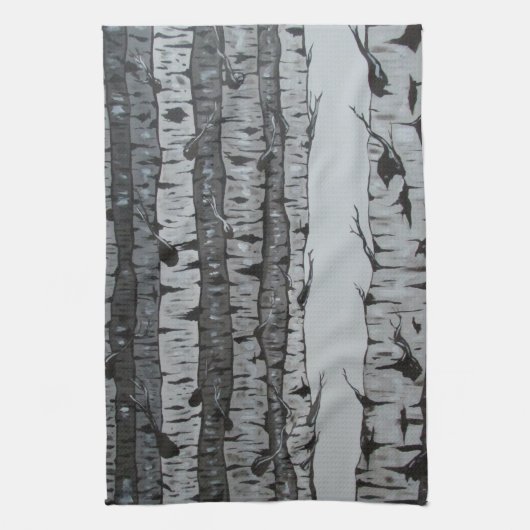 Birch Trees Theedoek (Verticaal)