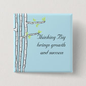 Birch Trees Thinking Big Vierkante Button 5,1 Cm (Voorkant)