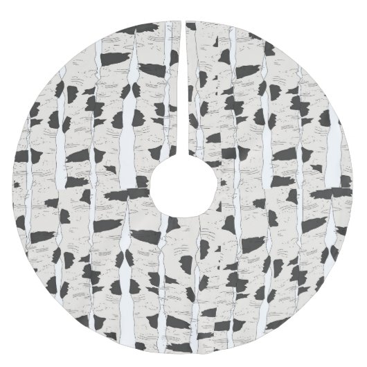 Birch Trees Tree Skirt Kerstboom Rok (Voorkant)