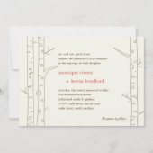 Birch Trees Wedding Invitation - Aangepast Kaart (Voorkant)