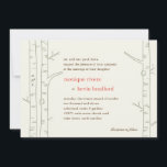 Birch Trees Wedding Invitation - Aangepast Kaart<br><div class="desc">Mooie berkenbomen komen samen om creëer te maken van een ambachtelijk modern, op natuur geïnspireerd bruiloft collectie waar je vrienden en familie zeker van zijn. De initialen van het stel die op de boom zijn afgesneden maken dit ontwerp volledig bijzonder en uniek. *Ons Collectie van de Boom van de Boom...</div>