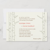 Birch Trees Wedding Invitation - Aangepast Kaart (Voorkant)