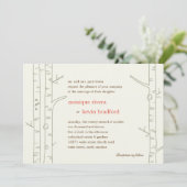 Birch Trees Wedding Invitation - Aangepast Kaart (Staand voorkant)
