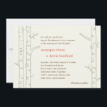 Birch Trees Wedding Invitation - Aangepast Kaart<br><div class="desc">Mooie berkenbomen komen samen om creëer te maken van een ambachtelijk modern, op natuur geïnspireerd bruiloft collectie waar je vrienden en familie zeker van zijn. De initialen van het stel die op de boom zijn afgesneden maken dit ontwerp volledig bijzonder en uniek. *Ons Collectie van de Boom van de Boom...</div>