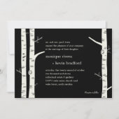 Birch Trees Wedding Invitation - Black Kaart (Voorkant)