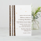 Birch Trees Wedding Invitations Kaart (Staand voorkant)