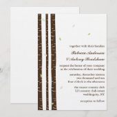 Birch Trees Wedding Invitations Kaart (Voorkant / Achterkant)