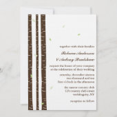 Birch Trees Wedding Invitations Kaart (Voorkant)