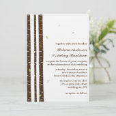 Birch Trees Wedding Invitations Kaart (Staand voorkant)