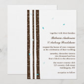 Birch Trees Wedding Invitations Kaart (Voorkant / Achterkant)