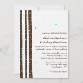 Birch Trees Wedding Invitations Kaart (Voorkant)