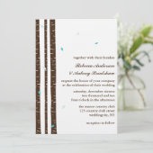 Birch Trees Wedding Invitations Kaart (Staand voorkant)