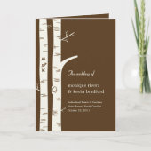 Birch Trees Wedding Program Kaart (Voorkant)