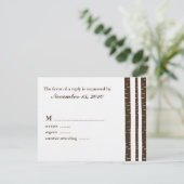 Birch Trees Wedding Response Cards RSVP Kaartje (Staand voorkant)