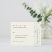 Birch Trees Wedding RSVP Card - Aangepast (Staand voorkant)