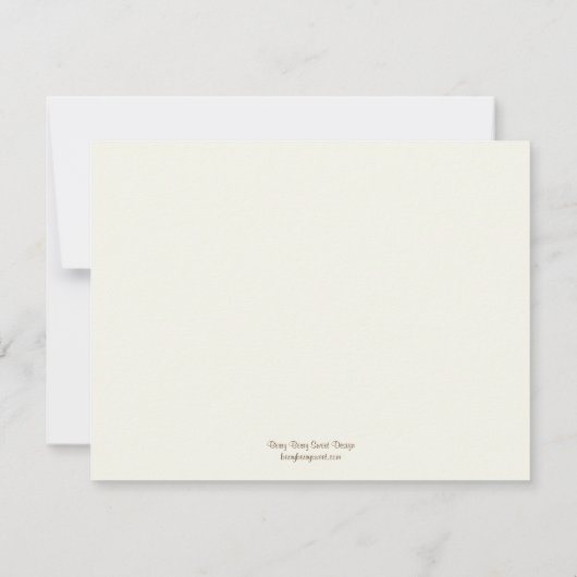 Birch Trees Wedding RSVP Card - Aangepast (Achterkant)