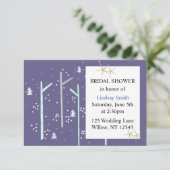 Birch Trees Winter Scene Vrijgezellenfeest Kaart (Staand voorkant)