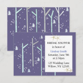 Birch Trees Winter Scene Vrijgezellenfeest Kaart (Voorkant / Achterkant)