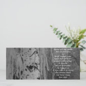 Birch Wedding Black and White Weeping Kaart (Staand voorkant)