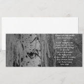 Birch Wedding Black and White Weeping Kaart (Voorkant / Achterkant)