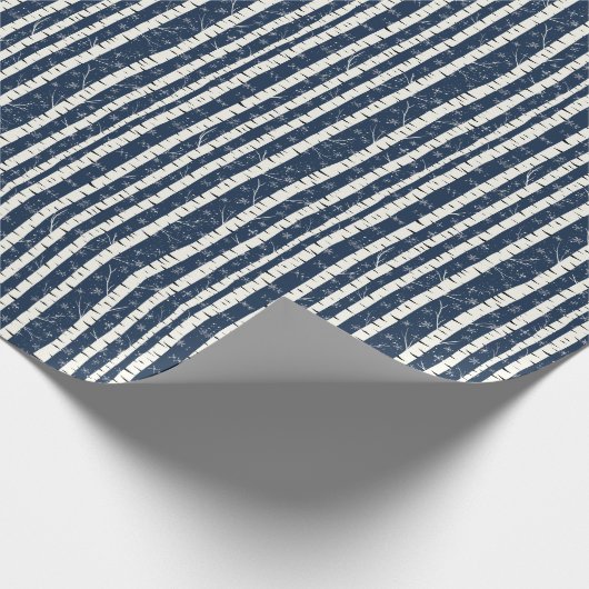 Birch Winter Wonderland Pattern Cadeaupapier (Hoek)