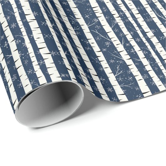 Birch Winter Wonderland Pattern Cadeaupapier (Rol Hoek)