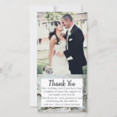 Birch Wood Bark Trouwfoto Dank u Kaarten (Voorkant)