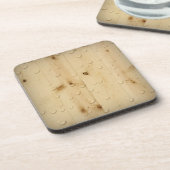 Birch Wood Cork Coaster Bier Onderzetter (Linkerzijde)