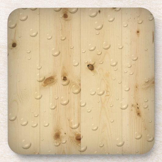 Birch Wood Cork Onderzetter (Voorkant)