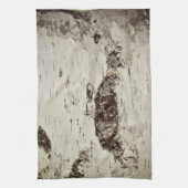 Birch Wood Tree Trunk Tea Towel Theedoek (Verticaal)