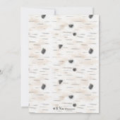 Birch Woodland Hand Drawn Bridal Shower Uitnodigin Kaart (Achterkant)