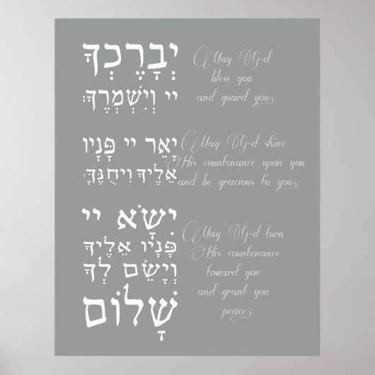 Birchat Kohanim - Priesterlijke zegen Poster (Voorkant)