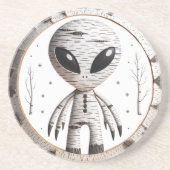 Birchbark Alien Onderzetter (Voorkant)