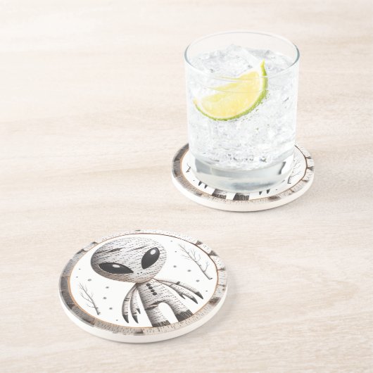 Birchbark Alien Onderzetter (Zijkant)