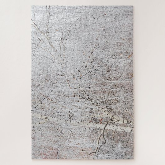 Birches in de winter legpuzzel (Verticaal)