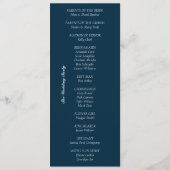 Birchtree Birds Trouwprogramma Blauw Programmakaart (Achterkant)