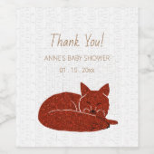 Birchwoods Snowy Fox Dank u Wijn Etiket (Enkel label)