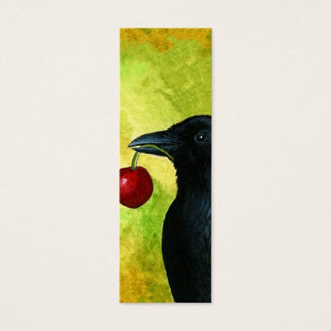 Bird 55 Crow Raven Bladwijzer Tiny Kaarten Mini Visitekaartjes (Voorkant)