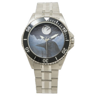 Bird 58 Crow Raven Horloge
