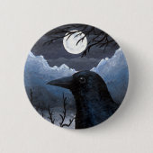 Bird 58 Crow Raven Ronde Button 5,7 Cm (Voorkant)