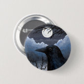 Bird 58 Crow Raven Ronde Button 5,7 Cm (Voorkant /achterkant)