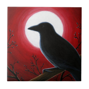 Bird 62 Crow Raven Tegeltje