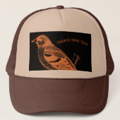 Bird Afbeelding Creëer eigen tekst Bedrukt Mooi-Pe Trucker Pet (Voorkant)