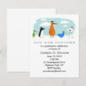 Bird Afstudeerders Celebration Announance Kaart (Voorkant / Achterkant)