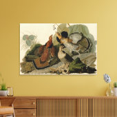 Bird, America, Ruffed Grouse, Audubon, Canvas Afdruk (Insitu (Woonkamer))