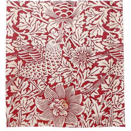 Bird and Anemone door William Morris Douchegordijn (Voorkant)