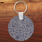 Bird and Anemone door William Morris Pattern Sleutelhanger (Achterkant)
