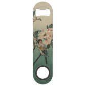  Bird and Blossom Illustration Art Monogram Speed Flessenopener (Achterkant)